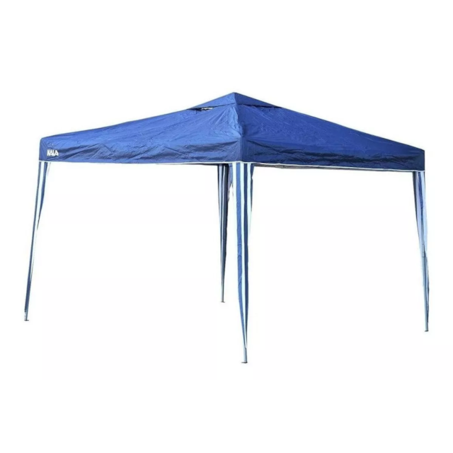 Gazebo Dobrável com Pés de Alumínio 3x3m Azul - KALA Gazebo Dobrável com Pés de Alumínio 3x3m Azul - KALA