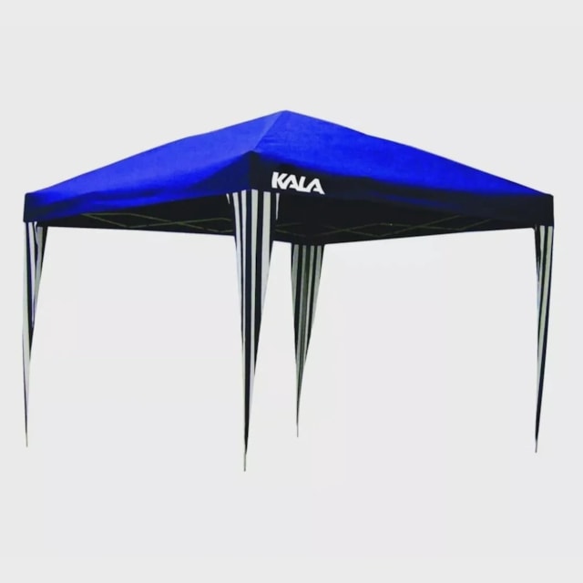 Gazebo Dobrável com Pés de Alumínio 3x3m Azul - KALA