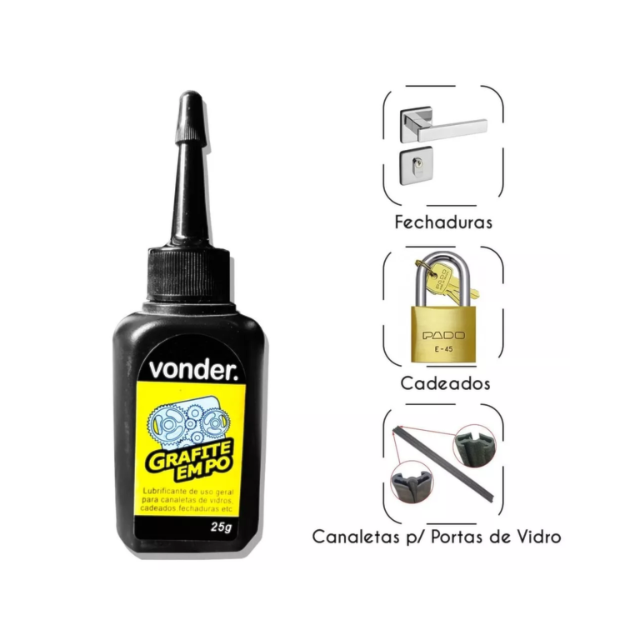 Grafite em Pó 25g Lubrificante - VONDER Grafite em Pó 25g Lubrificante - VONDER