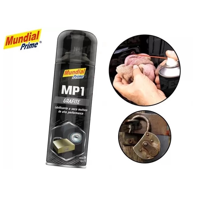 Grafite em Pó Spray 200ml - MUNDIAL Grafite em Pó Spray 200ml - MUNDIAL