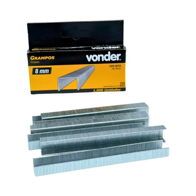 Grampo de Aço 8mm para Grampeador Manual - VONDER
