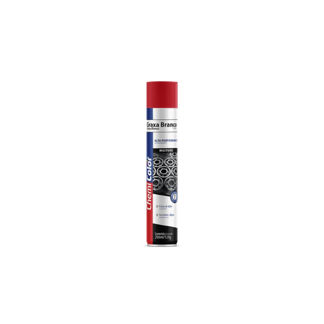 Graxa em Spray 250ML Litio Branca - CHEMICOLOR