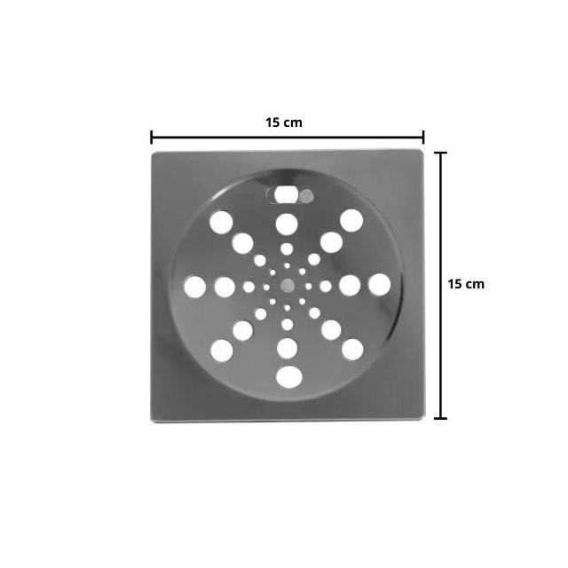 Grelha Quadrada Encaixada 15x15cm - Cobra Metais 