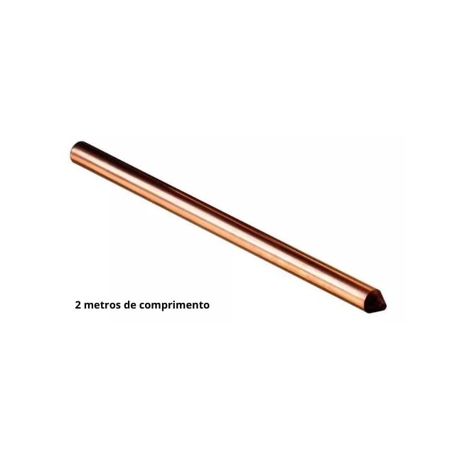 Haste de Aterramento Cobreada 2m - Casa Nossa Haste de Aterramento Cobreada 2m - Casa Nossa
