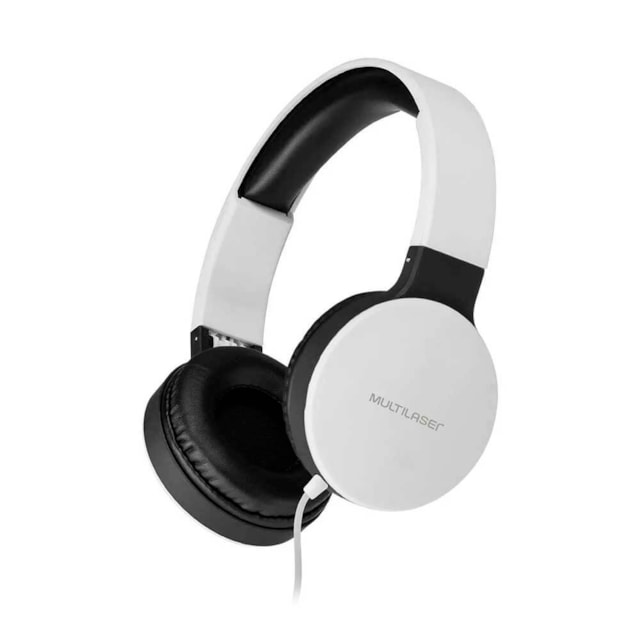 Headphone Dobrável New Fun P2 Multilaser Branco - PH269 Headphone Dobrável New Fun P2 Multilaser Branco - PH269
