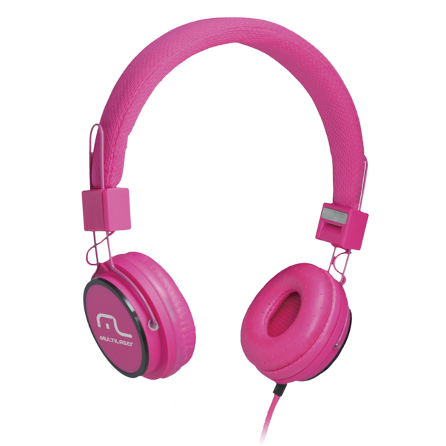 Headphone Head Fun com Microfone P2 3,5mm Hi-Fi Rosa Multilaser - PH088