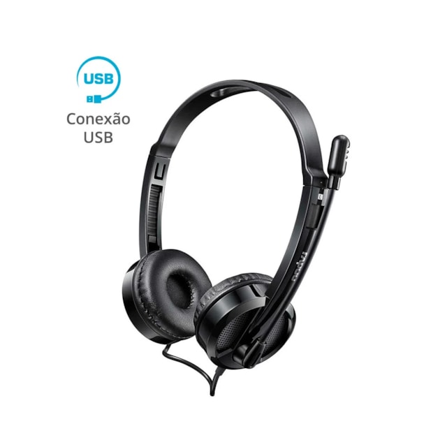 Headset multilaser rapoo usb preto h120 - RA020 Headset multilaser rapoo usb preto h120 - RA020