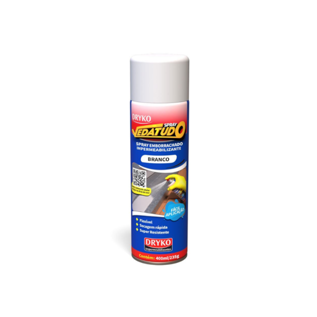 Impermeabilizante em Spray Branco Vedatudo 400ML - DRYKO