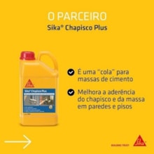 Impermeabilizante para Argamassa Sika Chapisco Plus 3,6L - Sika  Impermeabilizante para Argamassa Sika Chapisco Plus 3,6L - Sika