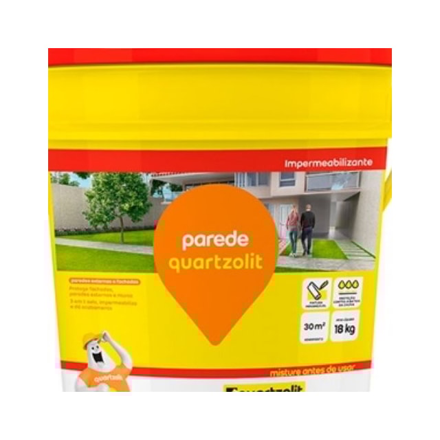 Impermeabilizante para Parede 18Kg Branco - Quartzolit Impermeabilizante para Parede 18Kg Branco - Quartzolit