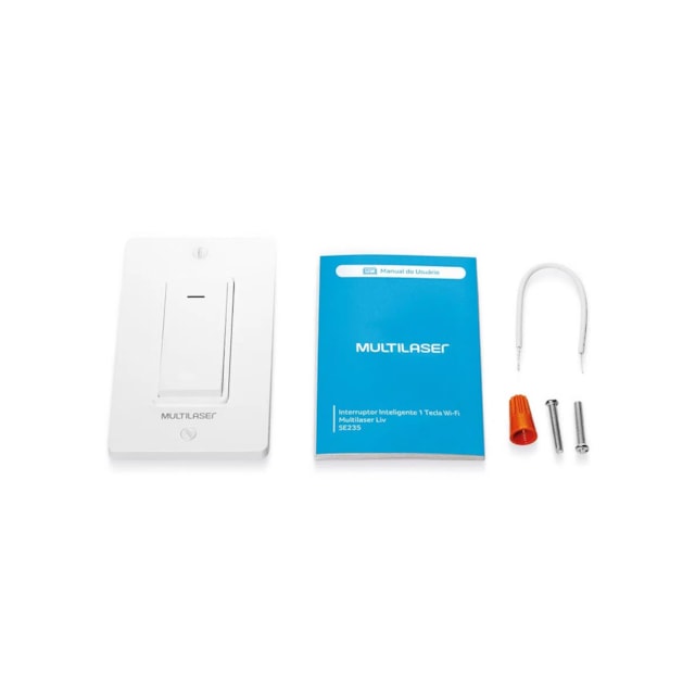 Interruptor Inteligente 1 Tecla Wi-Fi - Multilaser Liv - SE235 Interruptor Inteligente 1 Tecla Wi-Fi - Multilaser Liv - SE235