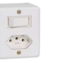 Interruptor Simples + Tomada 10A para Sobrepor - Enerbras Interruptor Simples + Tomada 10A para Sobrepor - Enerbras