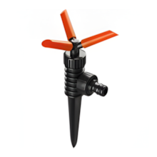 Irrigador de Plástico 1/2" Giratório Espiga Laranja - HERC
