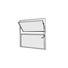 Janela Basculante Alumínio Branco 2 Folhas VD Canelado 50x50cm - QUALITY