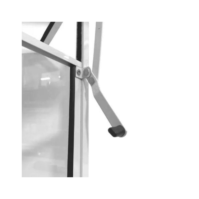 Janela Basculante Alumínio Branco 2 Folhas VD Liso 50x50cm - QUALITY
