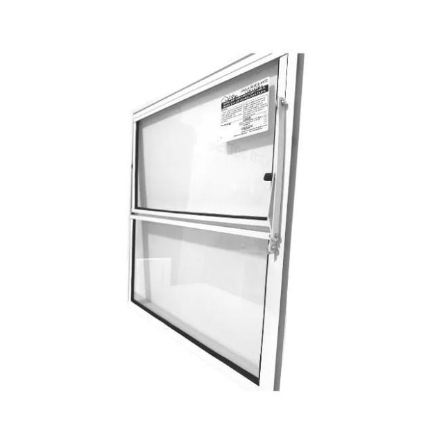 Janela Basculante Alumínio Branco 2 Folhas VD Liso 50x50cm - QUALITY
