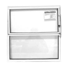 Janela Basculante Alumínio Branco 2 Folhas VD Liso 50x50cm - QUALITY