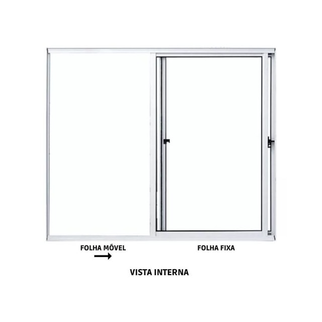 Janela de Correr 0,80 X 0,80m Alumínio Natural S/ Grade Vd Canelado - Quality Janela de Correr 0,80 X 0,80m Alumínio Natural S/ Grade Vd Canelado - Quality