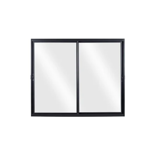 Janela de Correr 1,00 x 1,00m Alumínio Preto Vd Liso 2 Folhas - QUALITY Janela de Correr 1,00 x 1,00m Alumínio Preto Vd Liso 2 Folhas - QUALITY