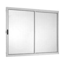 Janela de Correr 1,20 X 1,00m Alumínio Branco Vd Liso - QUALITY