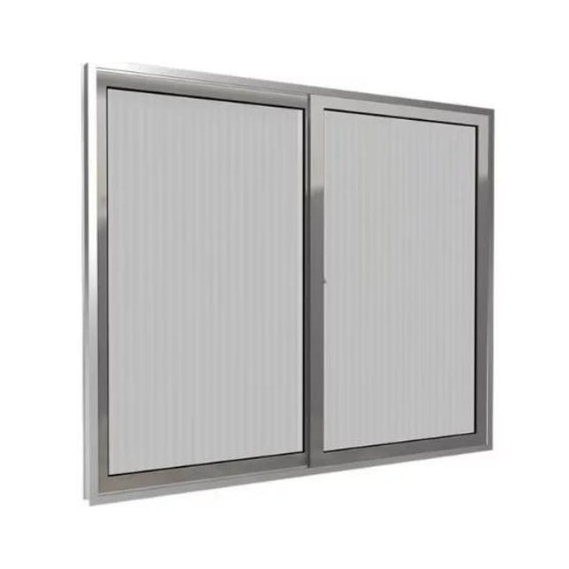 Janela de Correr 1,50 X 1,00m Alumínio Natural Vd Canelado - QUALITY Janela de Correr 1,50 X 1,00m Alumínio Natural Vd Canelado - QUALITY