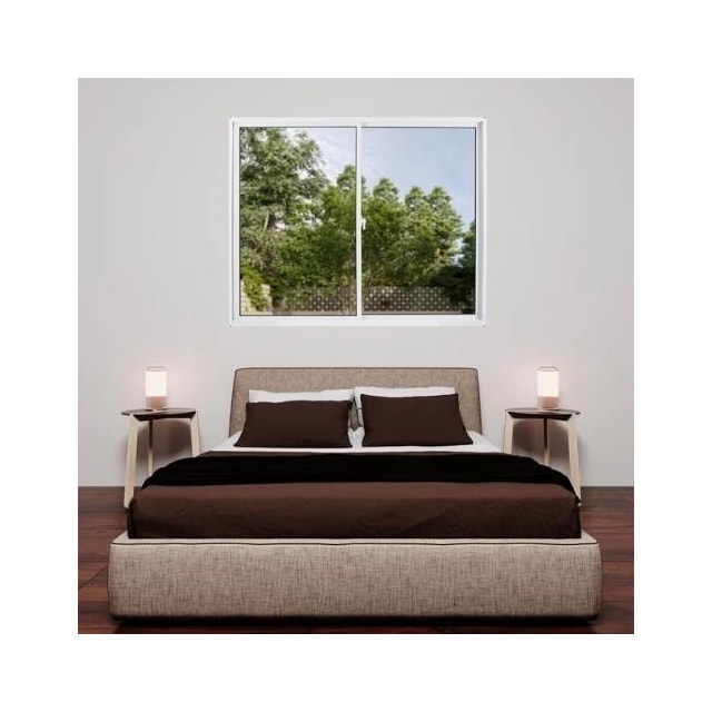 Janela de Correr 1x1MT Alumínio Branco Vd Liso - QUALITY