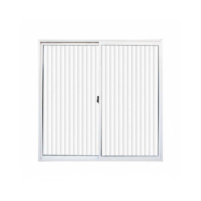 Janela de Correr Alumínio Branco 2 Folhas Vidro Canelado 1,20 x 1,00m - QUALITY