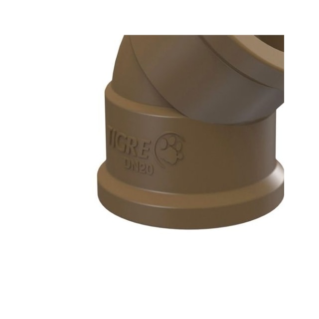 Joelho 45° Soldável 20mm Marrom - Tigre Joelho 45° Soldável 20mm Marrom - Tigre