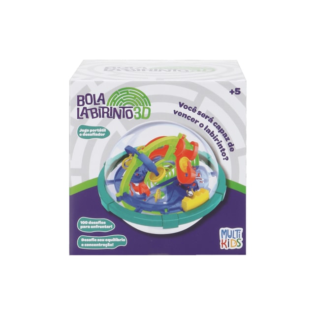 Jogo Bola Labirinto 3D Multikids - BR1675 Jogo Bola Labirinto 3D Multikids - BR1675