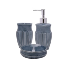 Jogo De Banheiro Marine Blue 3 Peças Mimo Style Jogo De Banheiro Marine Blue 3 Peças Mimo Style