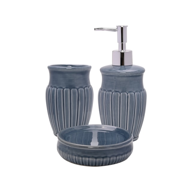 Jogo De Banheiro Marine Blue 3 Peças Mimo Style Jogo De Banheiro Marine Blue 3 Peças Mimo Style