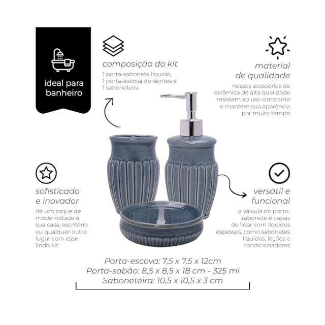 Jogo De Banheiro Marine Blue 3 Peças Mimo Style Jogo De Banheiro Marine Blue 3 Peças Mimo Style