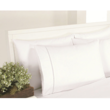 Jogo de Cama Lençol Ponto Palito Micropercal 3 Peças Branco Deccoralle King Size