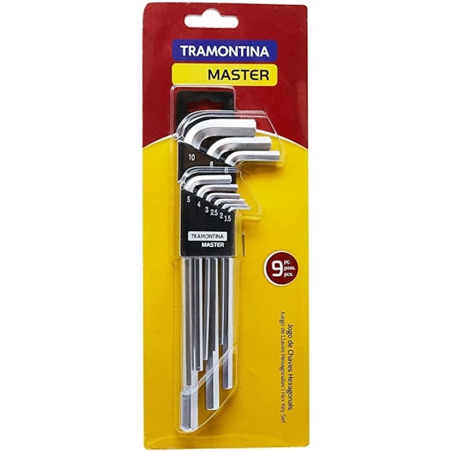 Jogo de Chaves Hexagonais Longas 9 Peças - TRAMONTINA