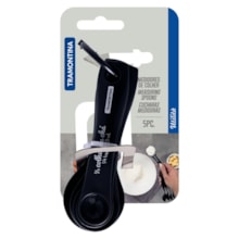 Jogo de Colheres Medidoras Tramontina Utilità em ABS Grafite 5 Peças Jogo de Colheres Medidoras Tramontina Utilità em ABS Grafite 5 Peças