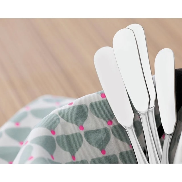 Jogo de Espatulas Laguna Tramontina em Aço Inox para Manteiga 6 Peças Jogo de Espatulas Laguna Tramontina em Aço Inox para Manteiga 6 Peças