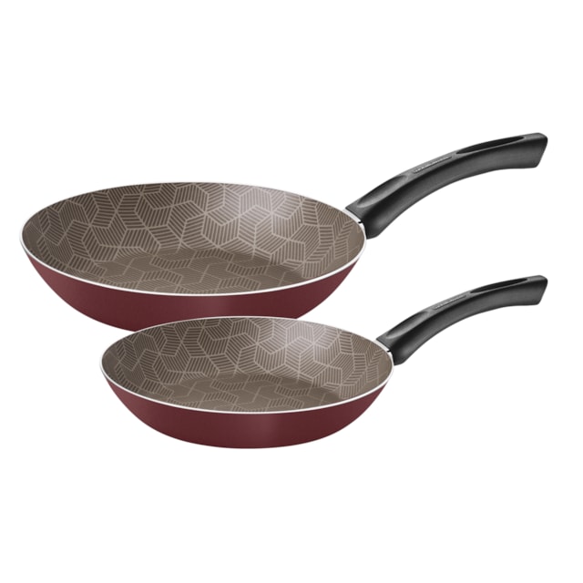 Jogo de Frigideiras Tramontina Paris em Alumínio Antiaderente Vermelho 2 Peças Jogo de Frigideiras Tramontina Paris em Alumínio Antiaderente Vermelho 2 Peças