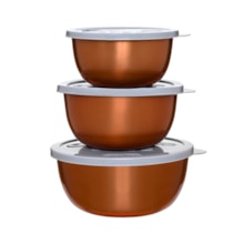 Jogo De Potes Para Microondas 3 Peças Mimo Style Jogo De Potes Para Microondas 3 Peças Mimo Style