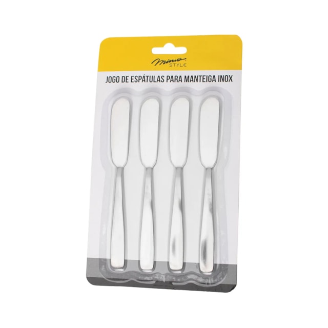 Jogo Espátulas para Manteiga Inox 4 Peças Mimo Style Jogo Espátulas para Manteiga Inox 4 Peças Mimo Style