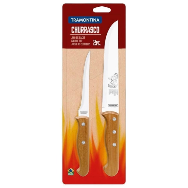 Jogo Facas Inox 2 Peças Dynamic - TRAMONTINA Jogo Facas Inox 2 Peças Dynamic - TRAMONTINA
