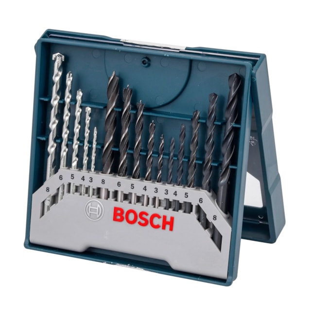 Jogo Mini X Line com 15 Brocas de Perfurar - Bosch Jogo Mini X Line com 15 Brocas de Perfurar - Bosch