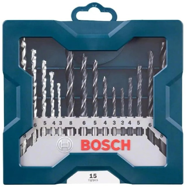 Jogo Mini X Line com 15 Brocas de Perfurar - Bosch