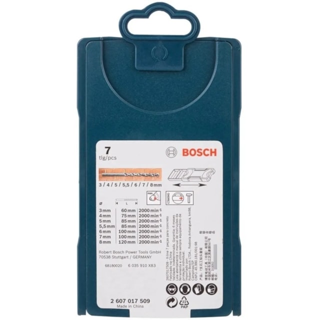 Jogo Mini X Line com 7 Brocas para Concreto - BOSCH Jogo Mini X Line com 7 Brocas para Concreto - BOSCH