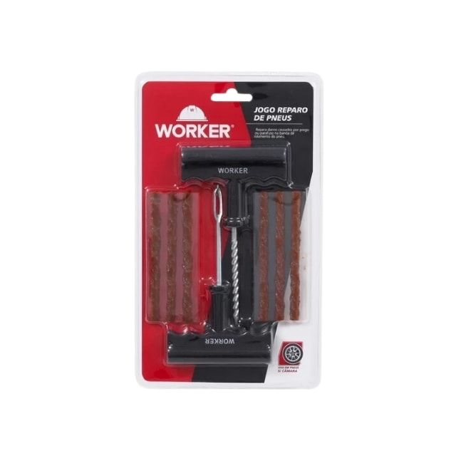 Jogo Reparo de Pneus Radiais com 8 Peças - Worker  Jogo Reparo de Pneus Radiais com 8 Peças - Worker