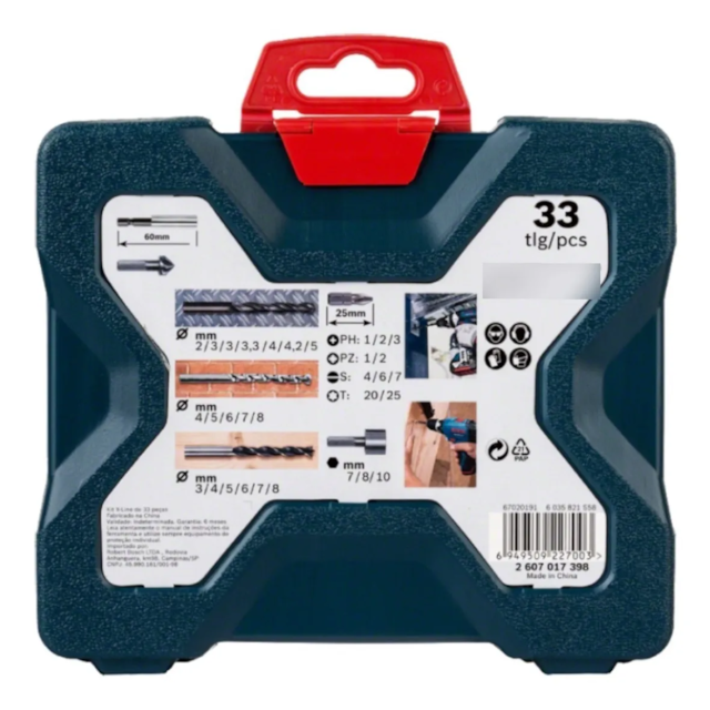 Jogo X Line 33 Unidades Azuis - BOSCH Jogo X Line 33 Unidades Azuis - BOSCH