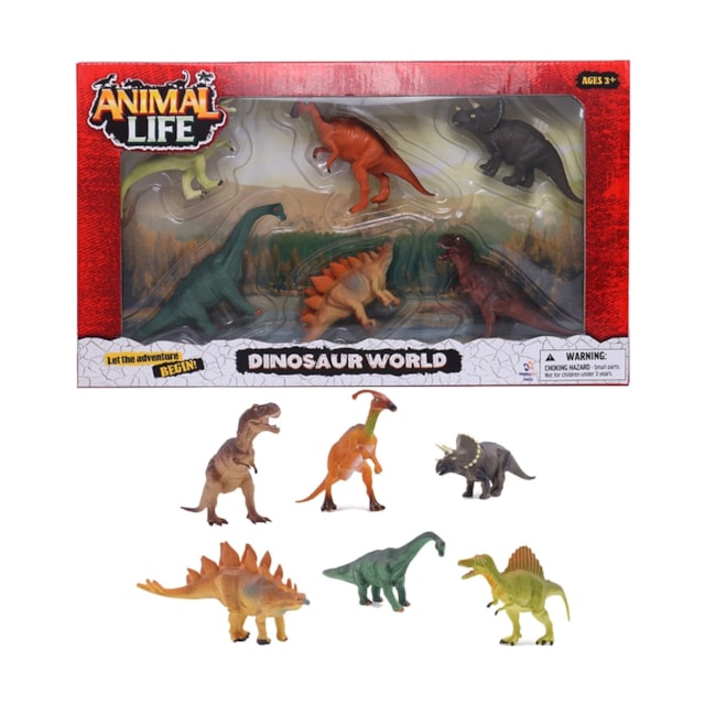 Jurassic Fun Dino com 6 Dinossauros - Multikids - BR1467