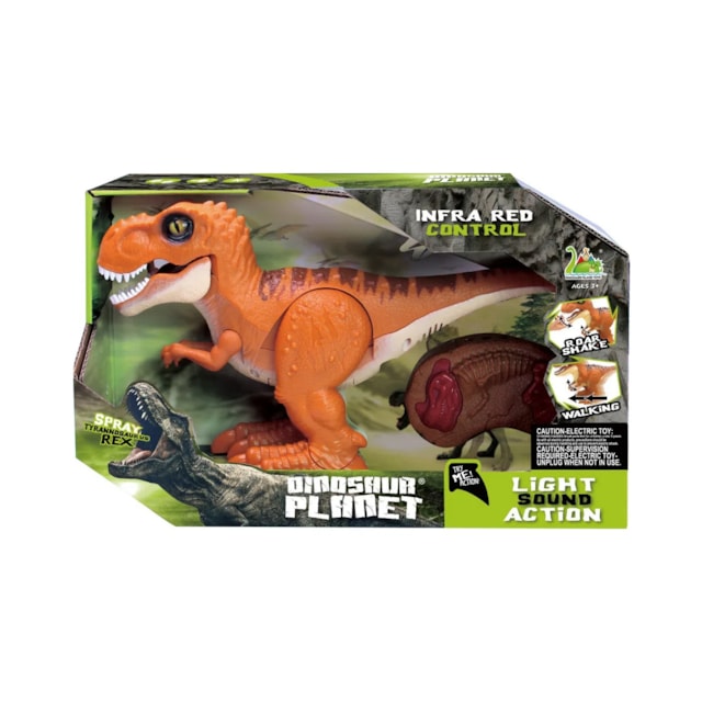 Jurassic Fun Dinossauro Rex R/C Com Luz e Som Multikids - BR1461