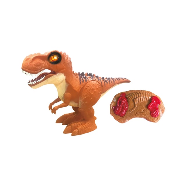 Jurassic Fun Dinossauro Rex R/C Com Luz e Som Multikids - BR1461