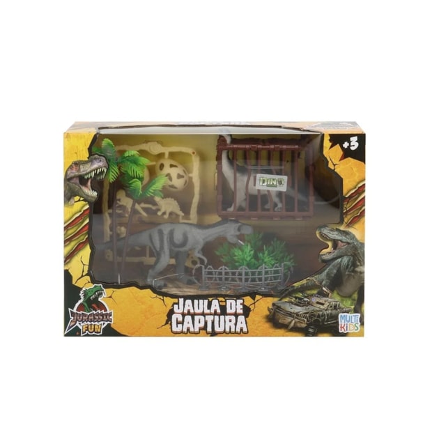 Jurassic Fun Jaula de Captura 12 PC Multikids - BR1781