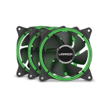 Kit 3 Cooler Harb 120mm Verde Warrior - GA195